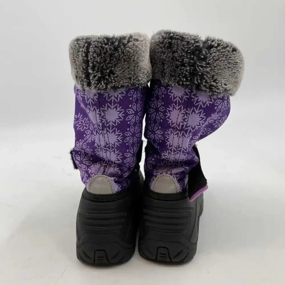 Kamik Snow Boot Girls 1G | Black Fur Trim Synthetic